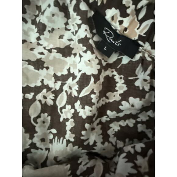 Rails Selani One Shoulder Midi Dress Russet Floral Size Large - Picture 8 of 11